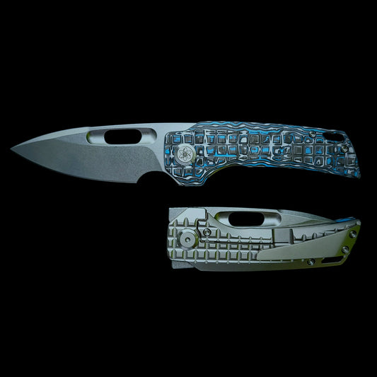 EMP EDC NYMBLE 3" Frame Lock Blue Carbon Fiber / Stonewashed