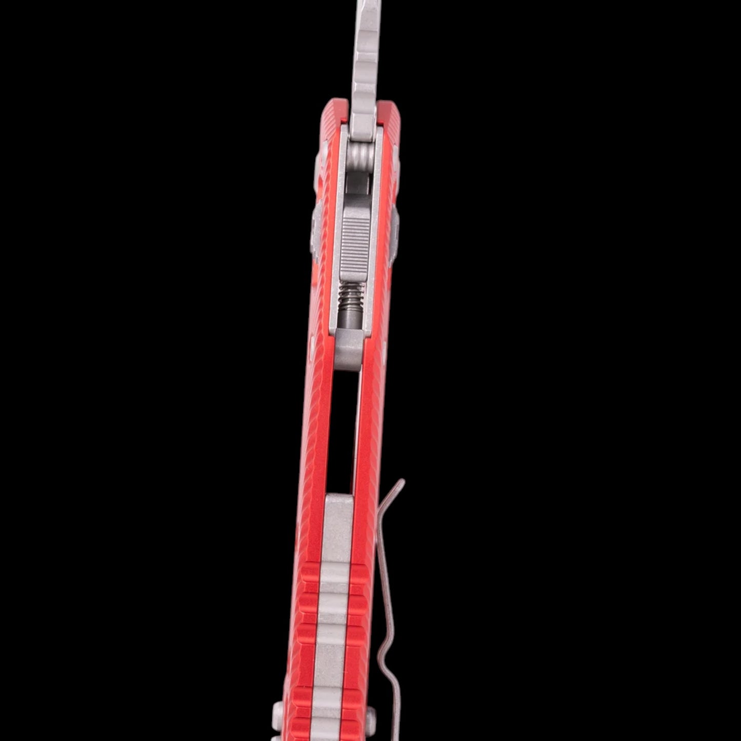 Microtech MSI Mini RAM-LOK Fluted Red Aluminum Handle Apocalyptic Standard 210M-10APFLRD