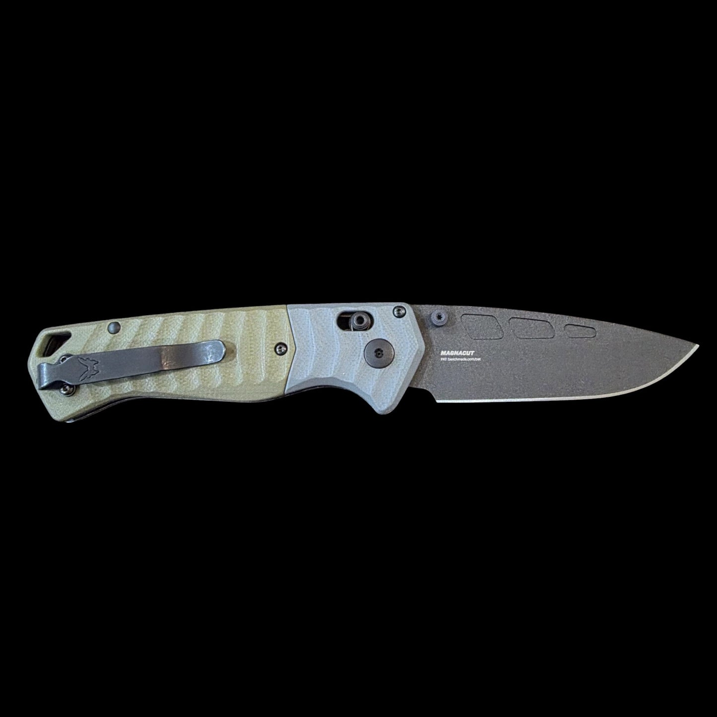 Benchmade PSK - Gray/OD Green G-10 (3.45" CPM-MagnaCut) 593BK