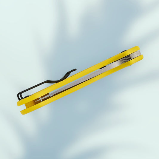 Spyderco Para 3 Salt Lightweight Compression Lock Folding Knife 2.92" CPM-MagnaCut Satin Serrated Blade, Yellow FRN Handles (Paramilitary 3) - C223SYL