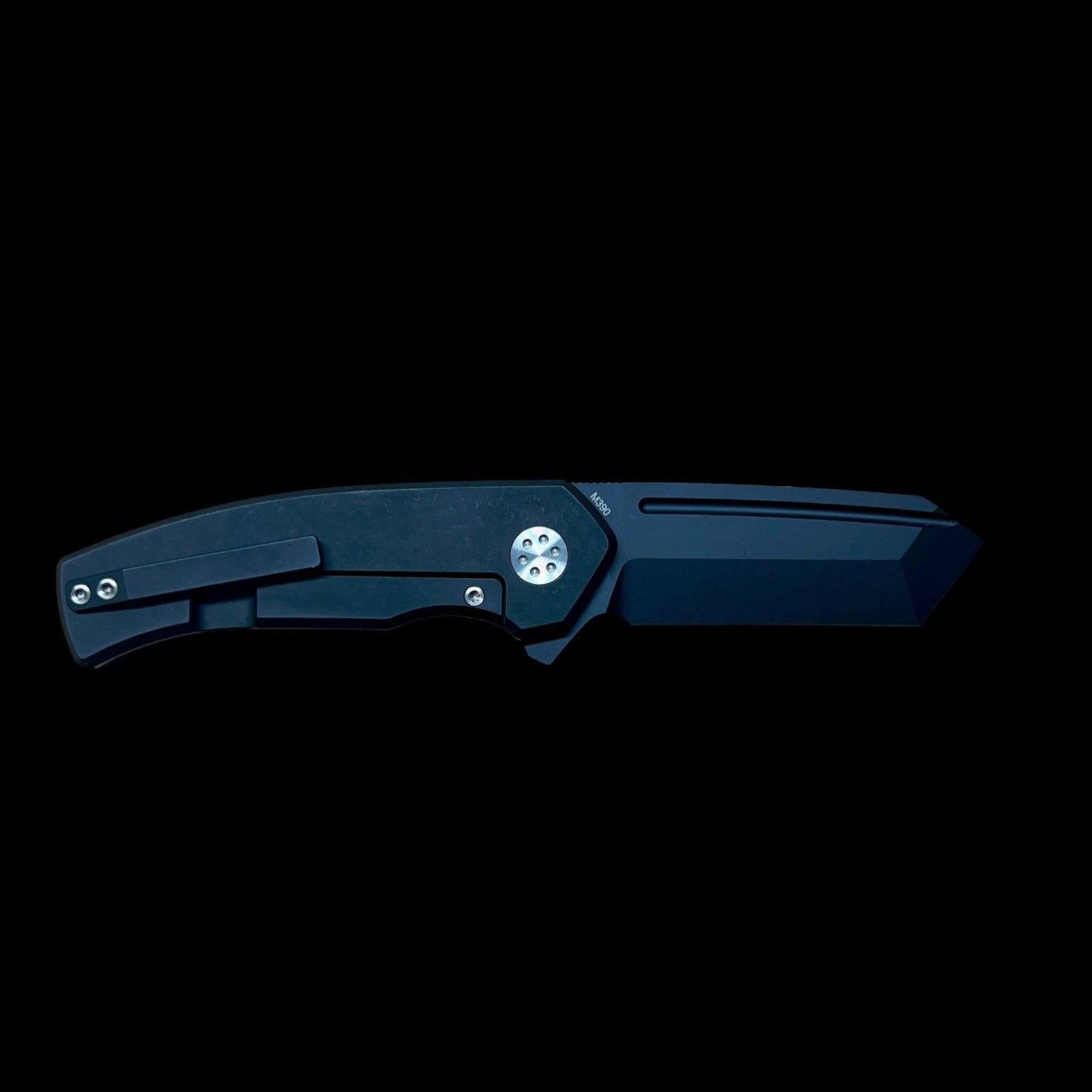 BEANS BLADES Mini Warrior M390 Black PVD Tanto Blade with RK08D Mars Handle (BBBWFCARBONMARS)