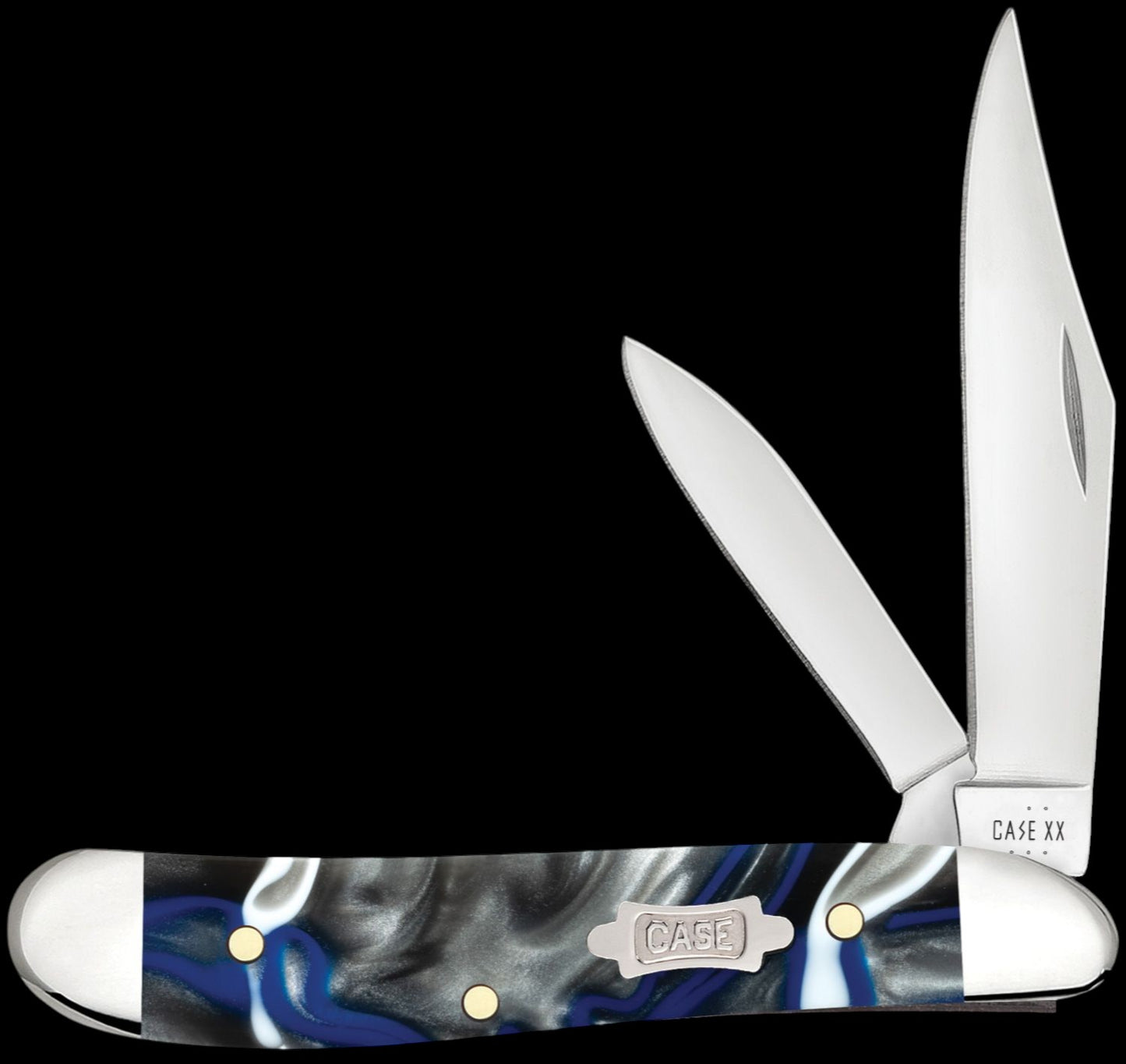 Case Smooth Pacific Tides Kirinite Peanut Pocket Knife 2.88" Closed (10220 SS), Slipjoint (non-locking) - 53815