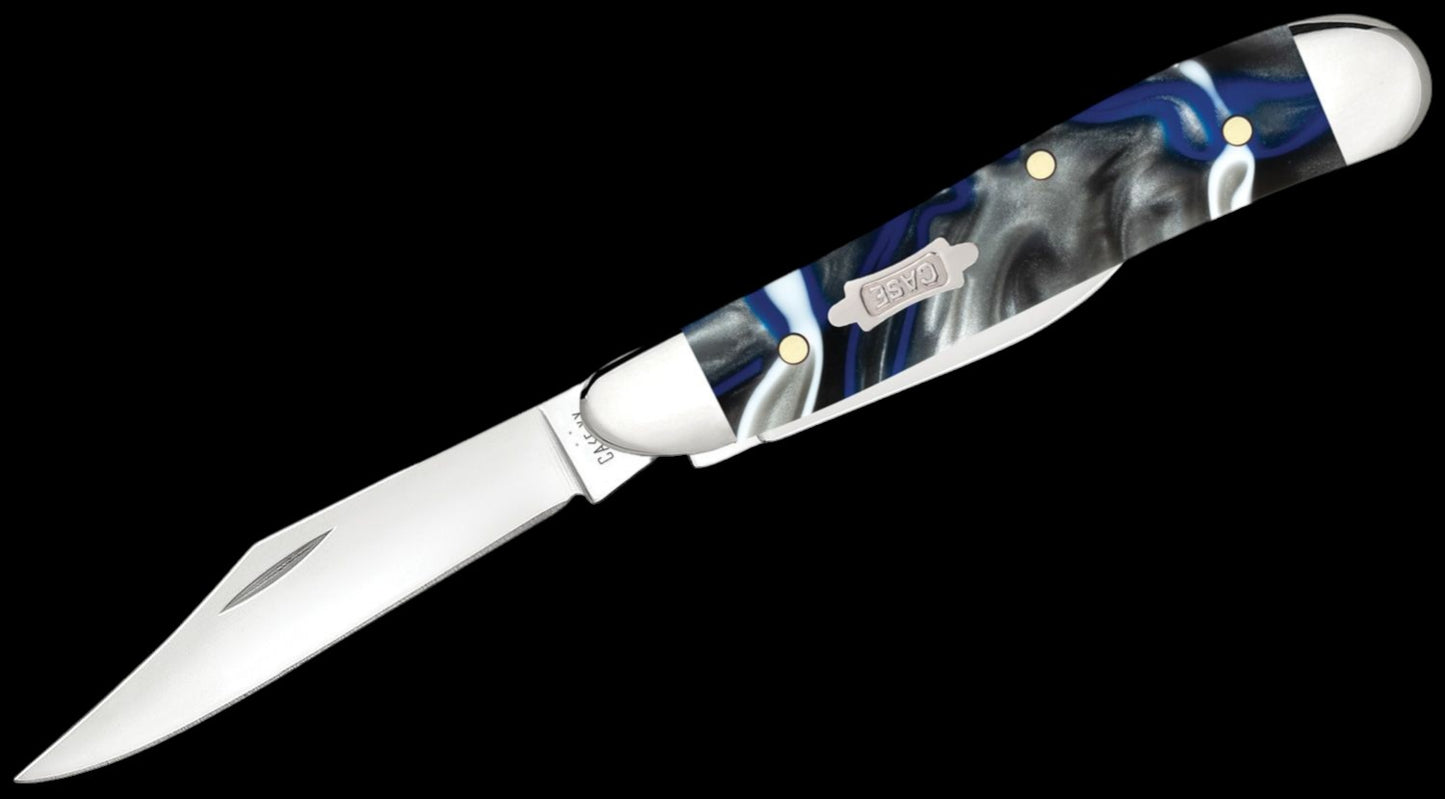 Case Smooth Pacific Tides Kirinite Peanut Pocket Knife 2.88" Closed (10220 SS), Slipjoint (non-locking) - 53815