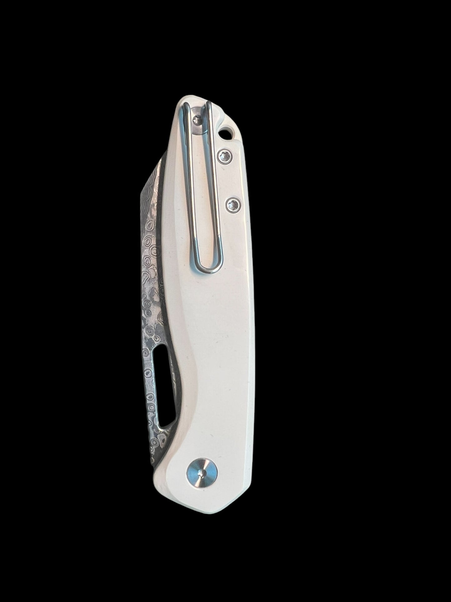 DEFCON WARHAWK T020WT 7.50" Button Lock White PEEK Knife