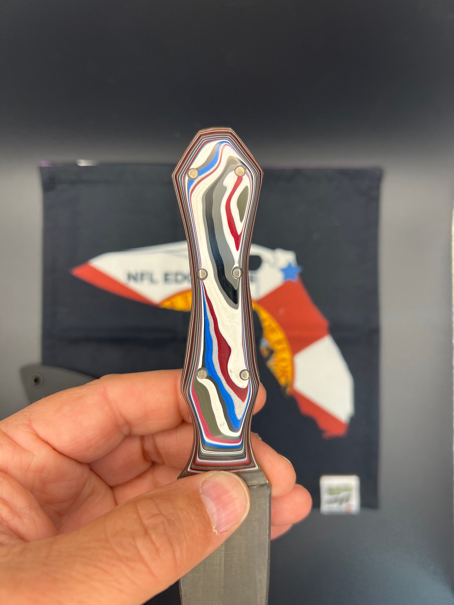 Full Heart Forge Dagger Kenworth Fordite Handle