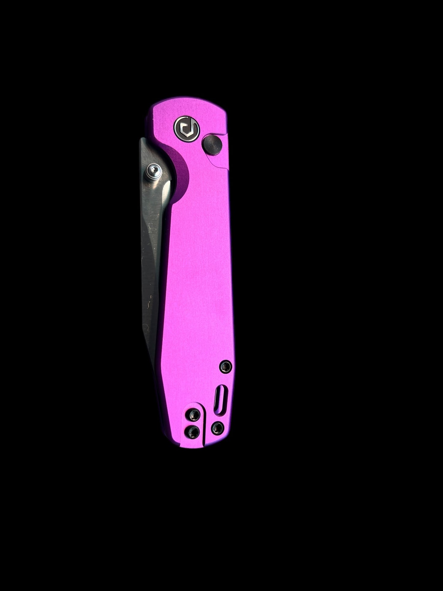 DEFCON TIER 1 TD014PP 7.25" Button Lock PurpleAluminum Knife