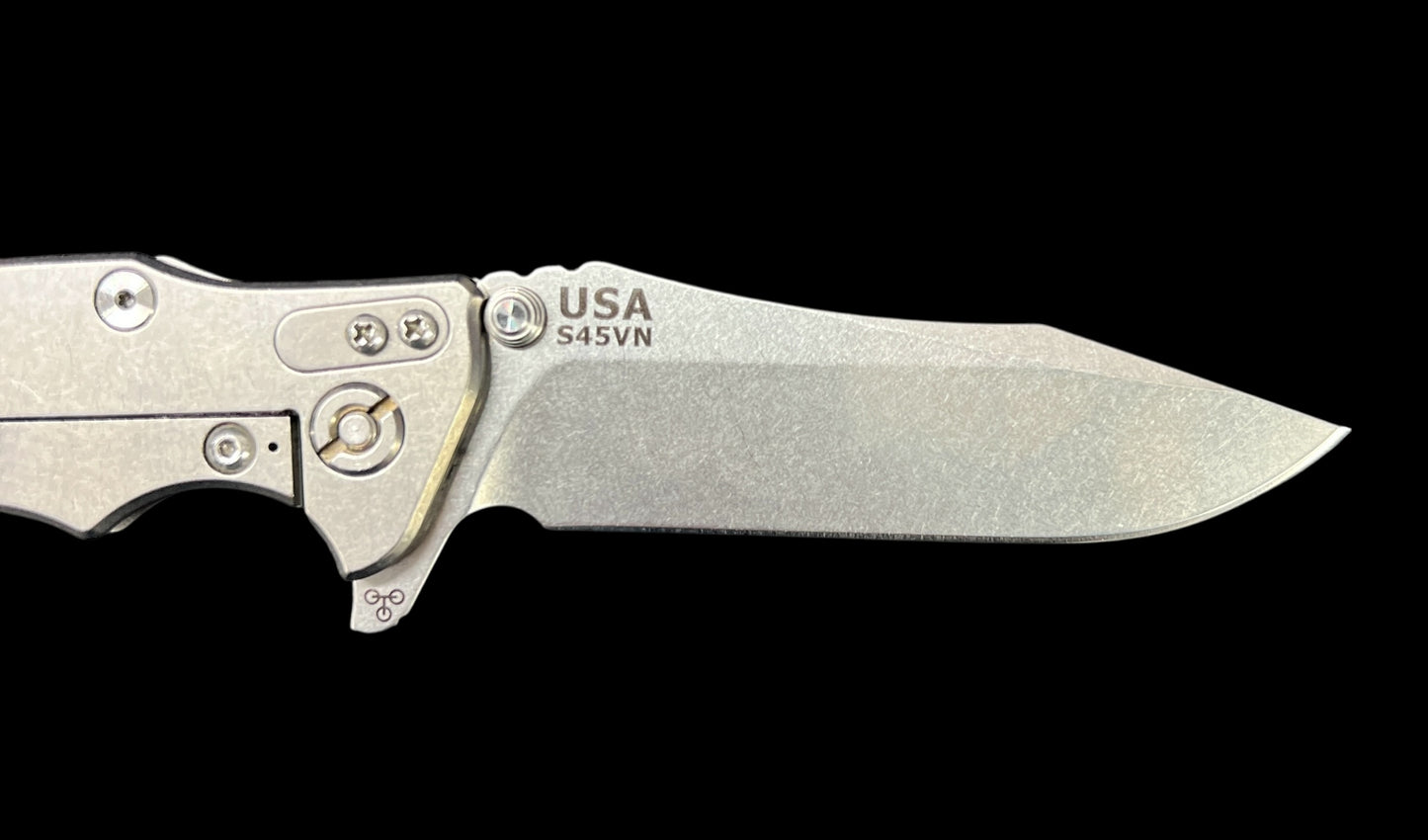 Eklipse-Spearpoint-S45VN-Stonewash-G10 & Carbon Fiber Scales