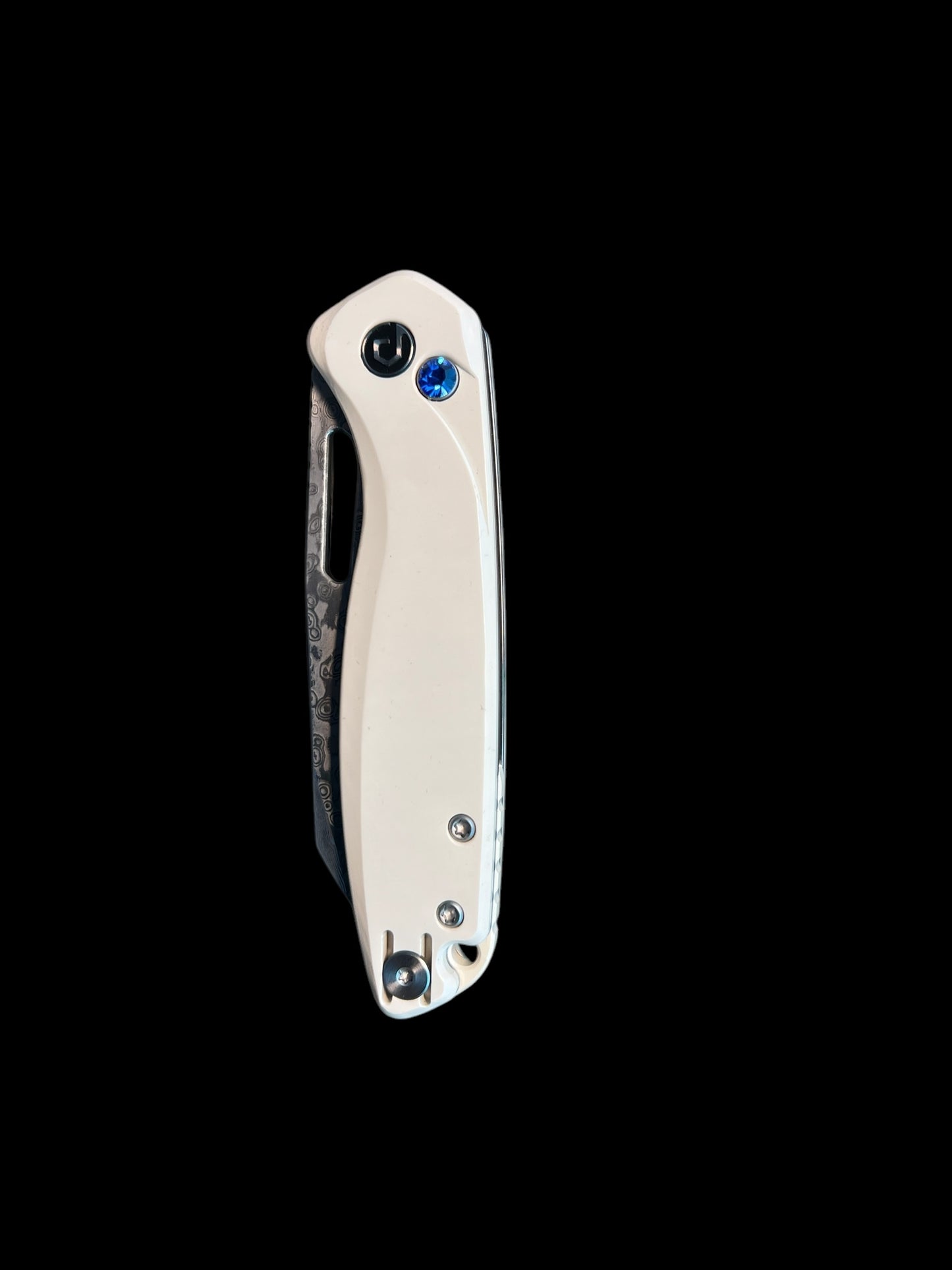 DEFCON WARHAWK T020WT 7.50" Button Lock White PEEK Knife