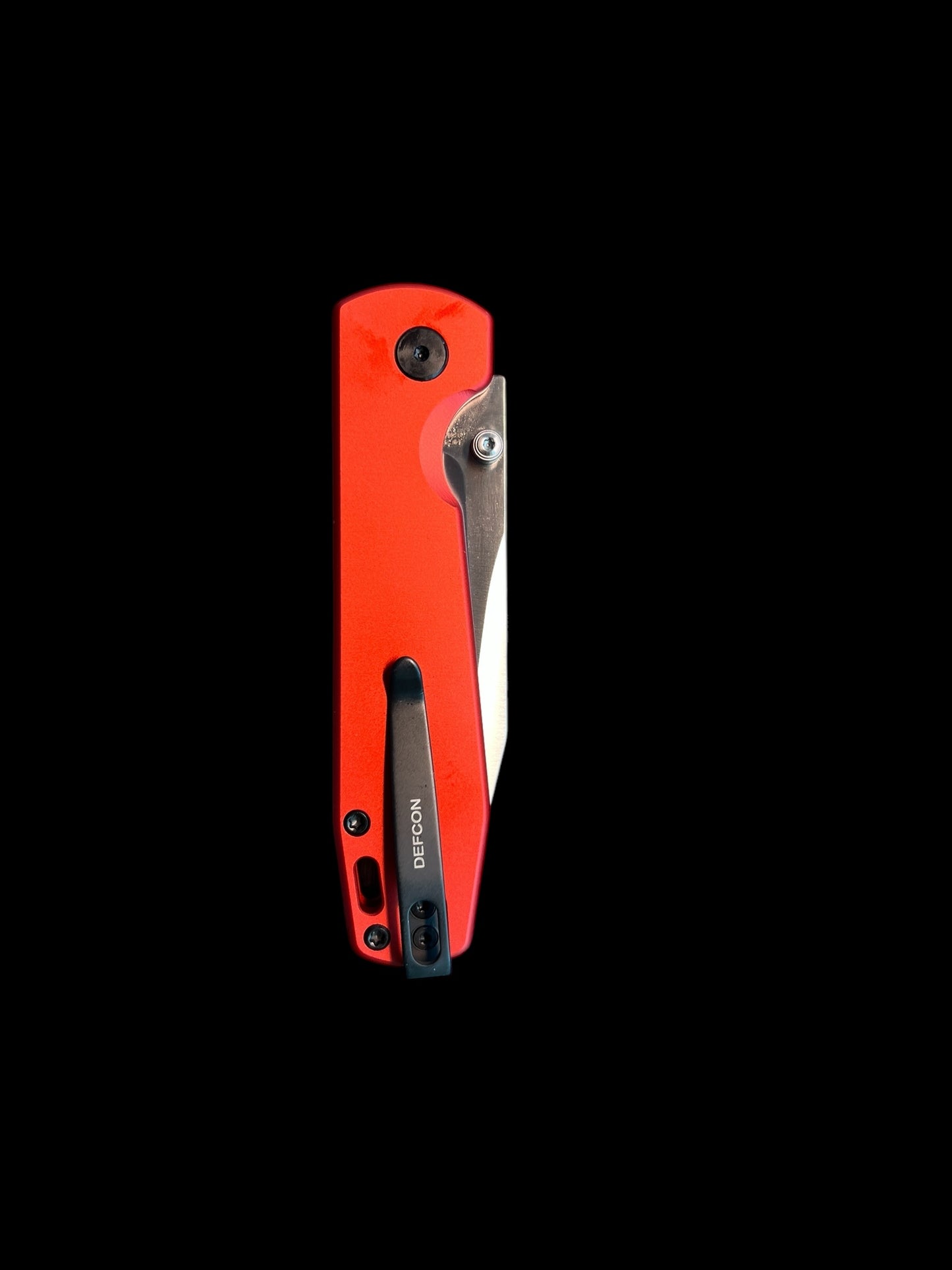 DEFCON TIER 1 TD014RD 7.25" Button Lock Red Aluminum Knife