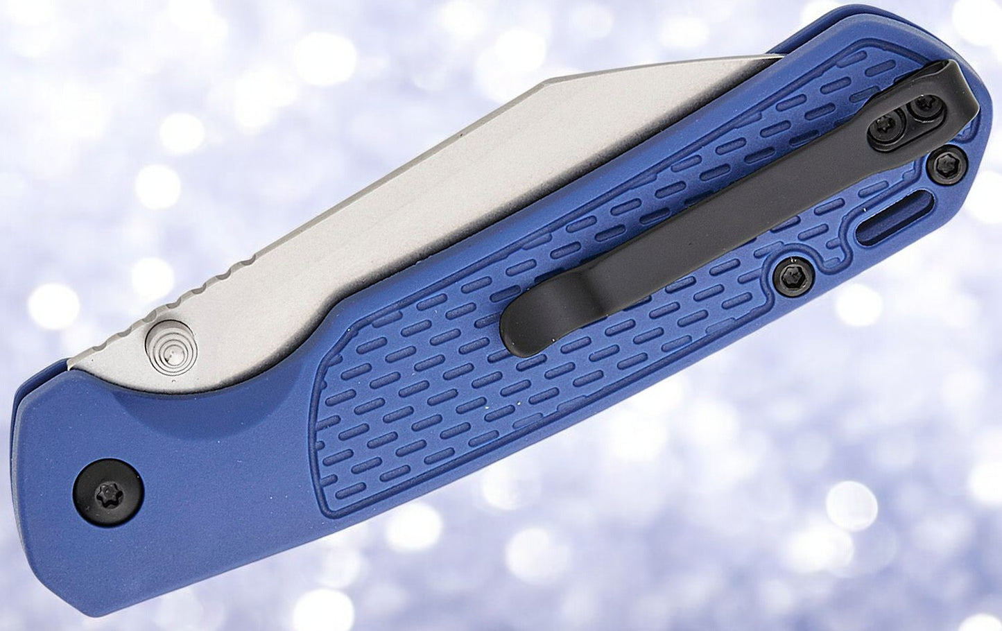 CJRB Cutlery Pyrite-Light Button Lock Folding Knife 3.34" AR-RPM9 Stonewashed Wharncliffe Blade, Blue FRN Handles - J1945-BU