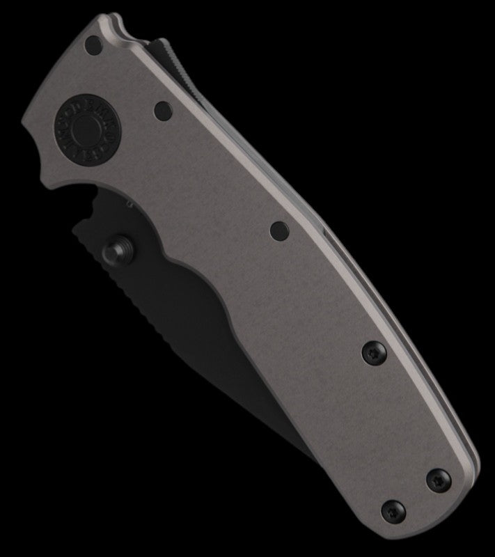 Demko Shark Cub Stealth Clip Point Artillery Gray Aluminum (2.75" Black 20CV)