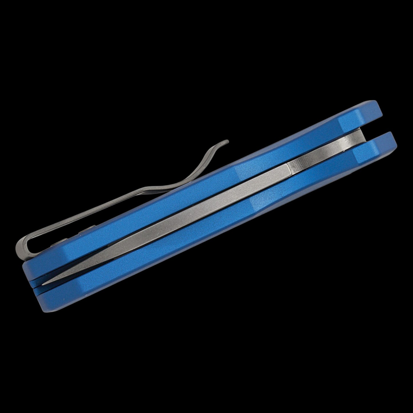 Pro-Tech R5301 Runt 5 AUTO Folding Knife 1.94" CPM-MagnaCut Stonewashed Wharncliffe Blade, Blue Aluminum Handles - R5301-BLUE