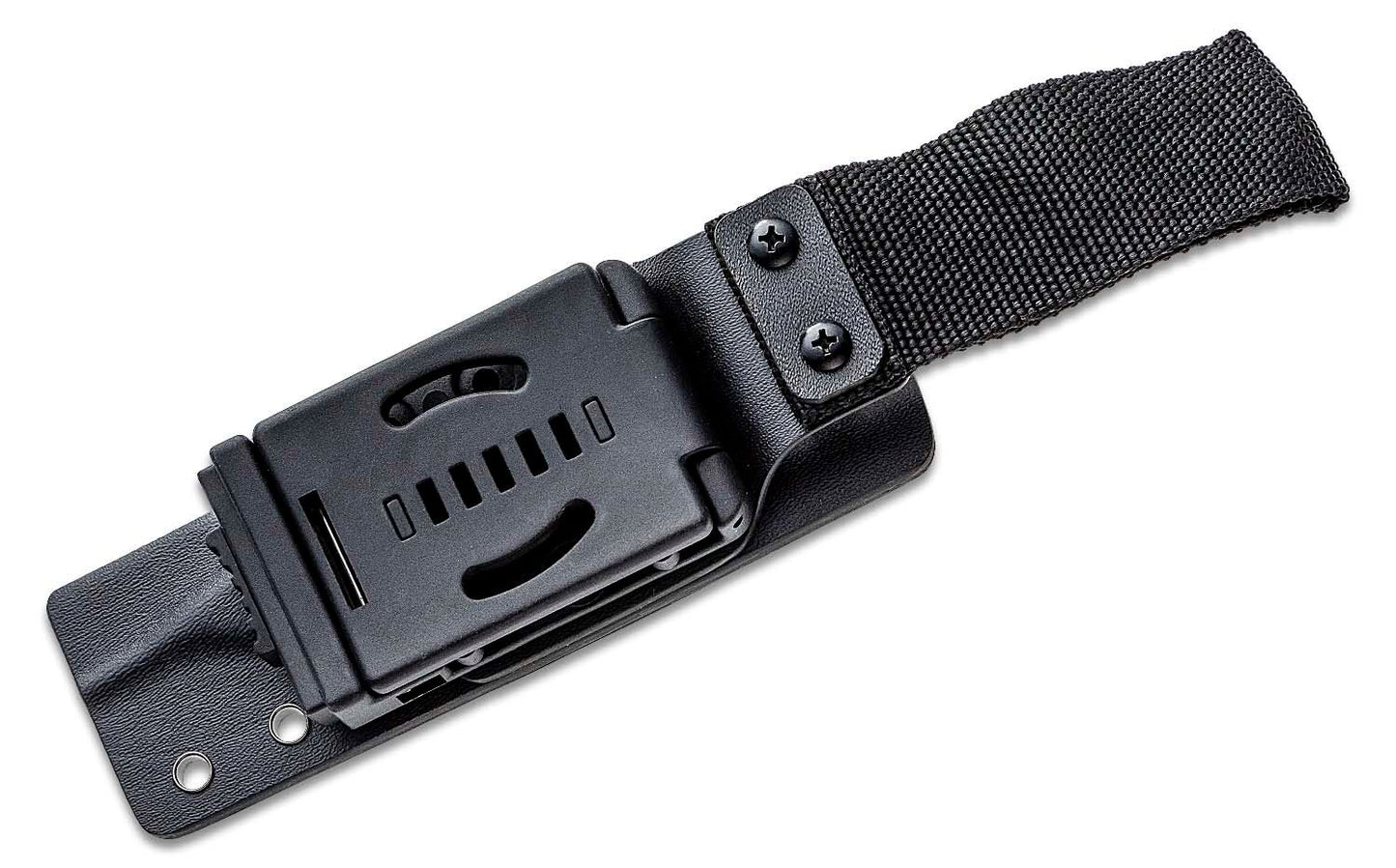 QSP Knives Bison V2 Fixed Blade Knife 4.5" D2 Satin Clip Point, Denim Jean Micarta Handles, Kydex Sheath - QS134-B