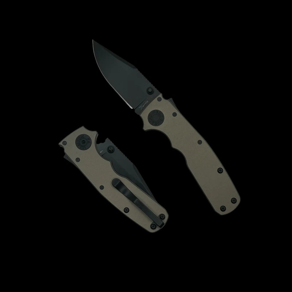 Demko Shark Cub Stealth Clip Point Artillery Gray Aluminum (2.75" Black 20CV)