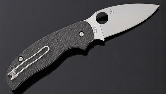 Spyderco Sage 6 Button Compression Lock Sprint Run Folding Knife 3" CPM-S90V Satin Blade, Carbon Fiber Handles - C123CFBCLS90VP