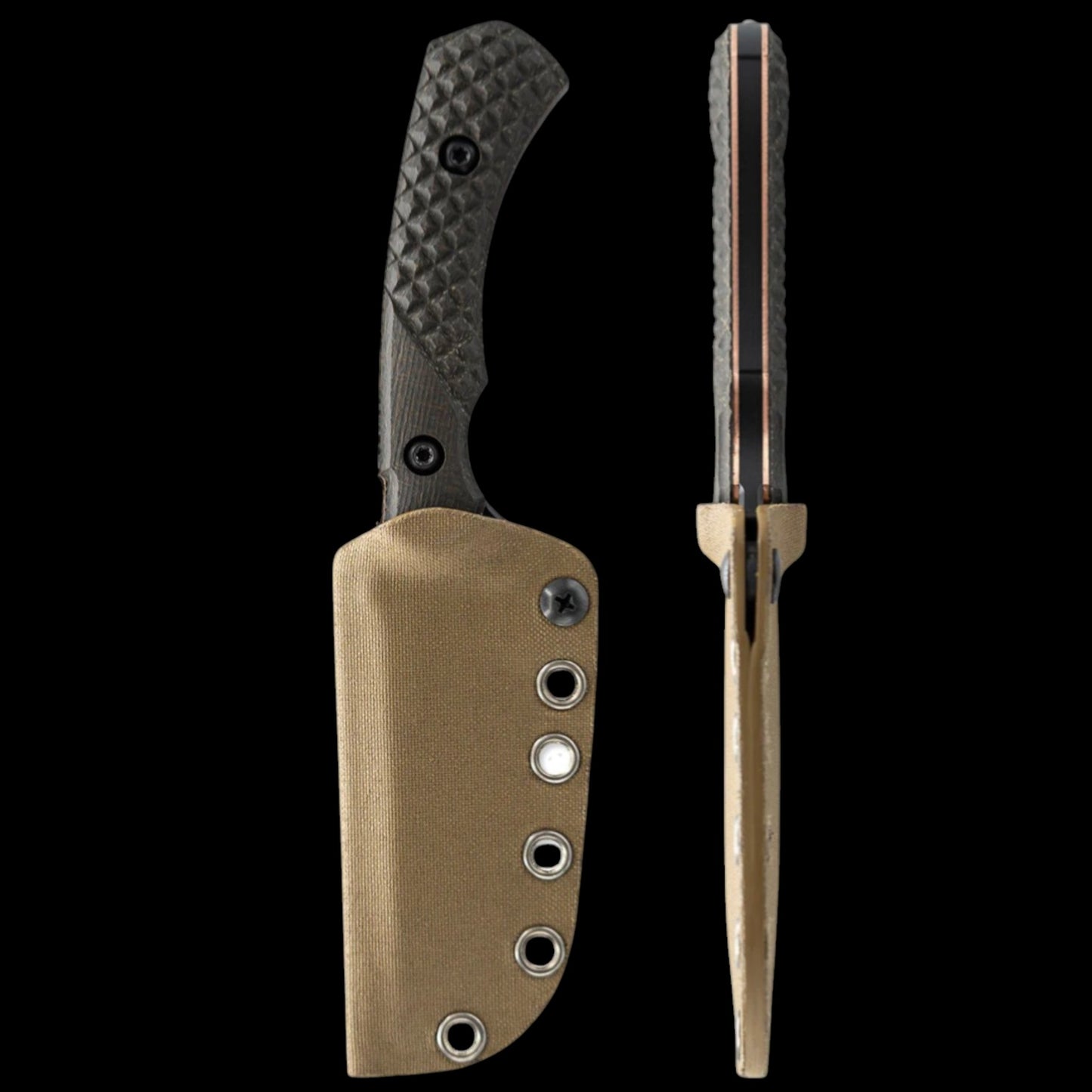 Toor Allied Brauler Fixed Blade Knives 3.8" Plain Edge
