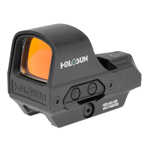 Holosun HE510C-GR Green Multi-Reticle Circle Dot Reflex Sight w/ Solar Failsafe and Shake Awake - HE510C-GR