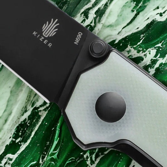 Kizer Domin Mini Liner Lock Knife G10 Natural V3516N7