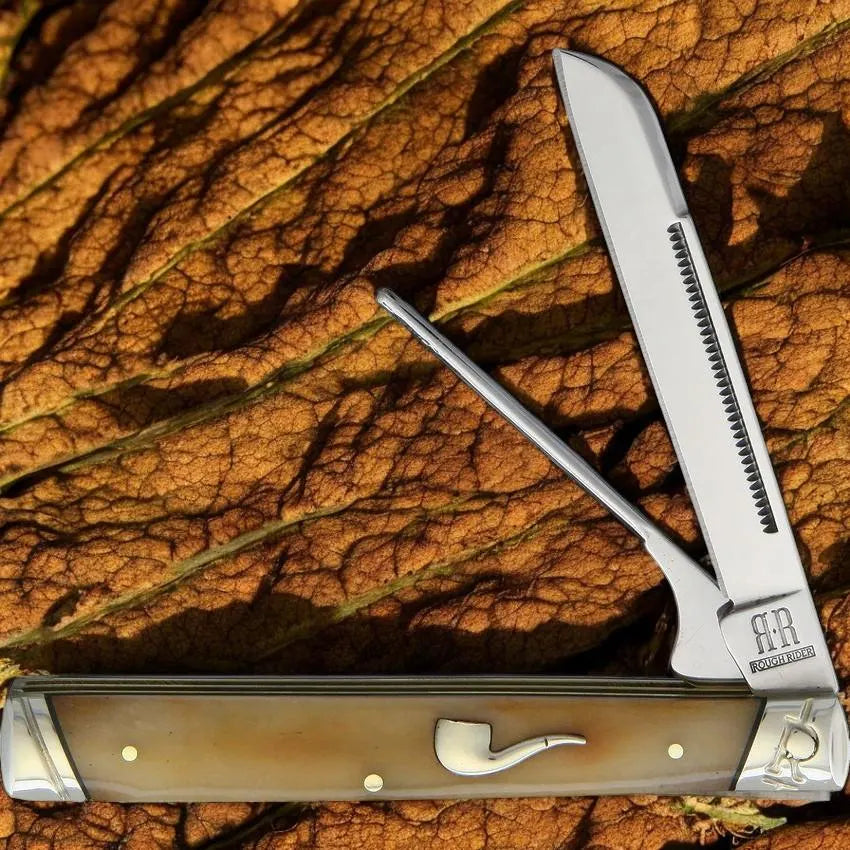 Rough Rider Knives 1899 The Pipe Doctor Knife Tobacco Bone Handles