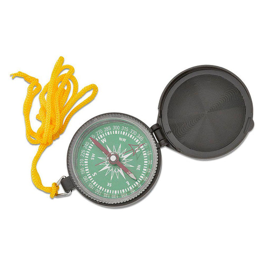 Fox Knives Bussola Compass 2" Diameter Olive green Plastic Folding Case