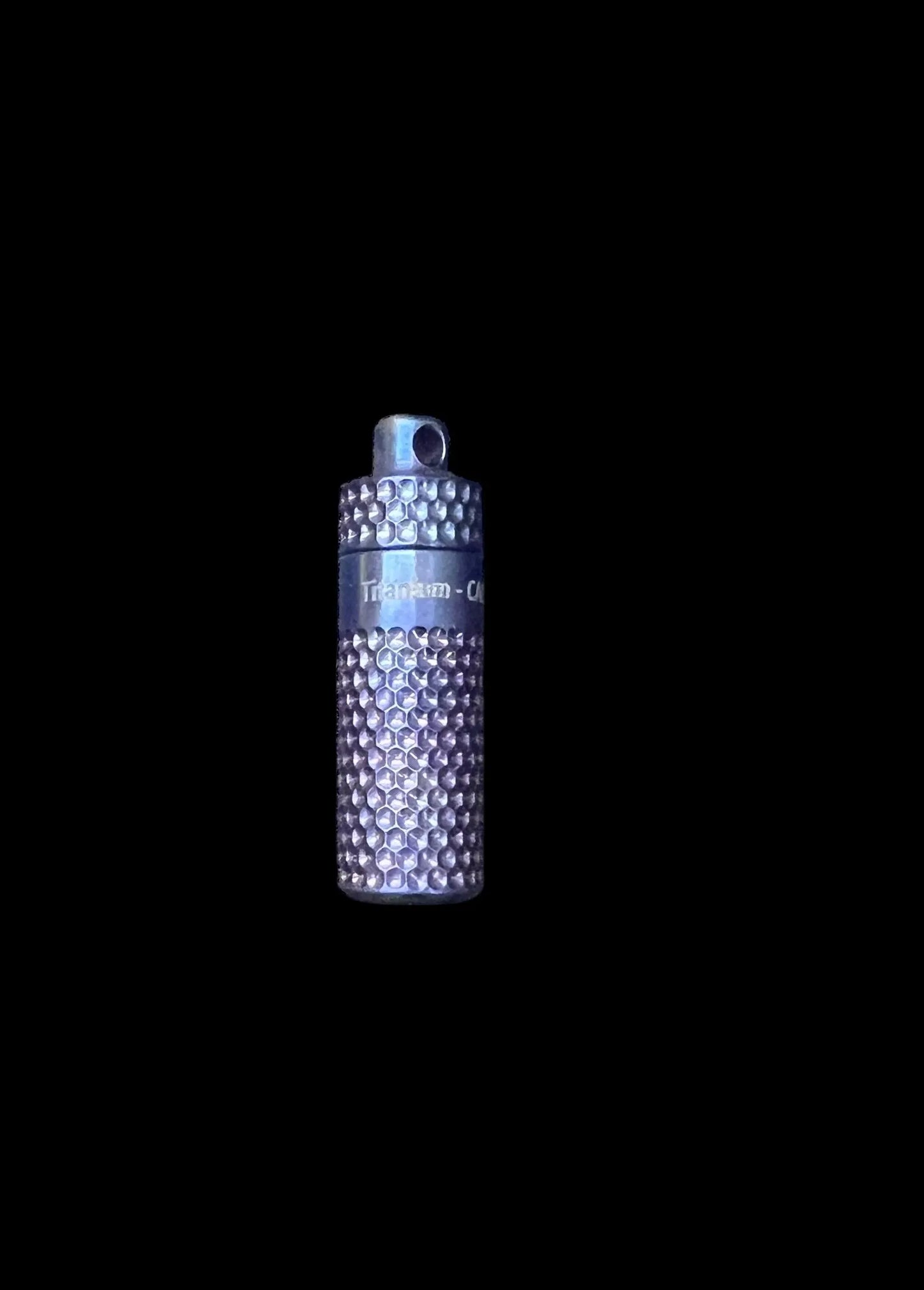 Titanium Capsule Titanium dimple pattern Anodized -MAR067