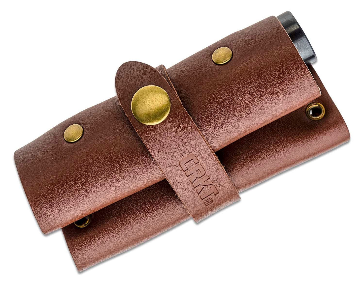 Columbia River CRKT 9911 Joe Wu Hex Bit Driver Tool Roll, Brass Body, Leather Roll
