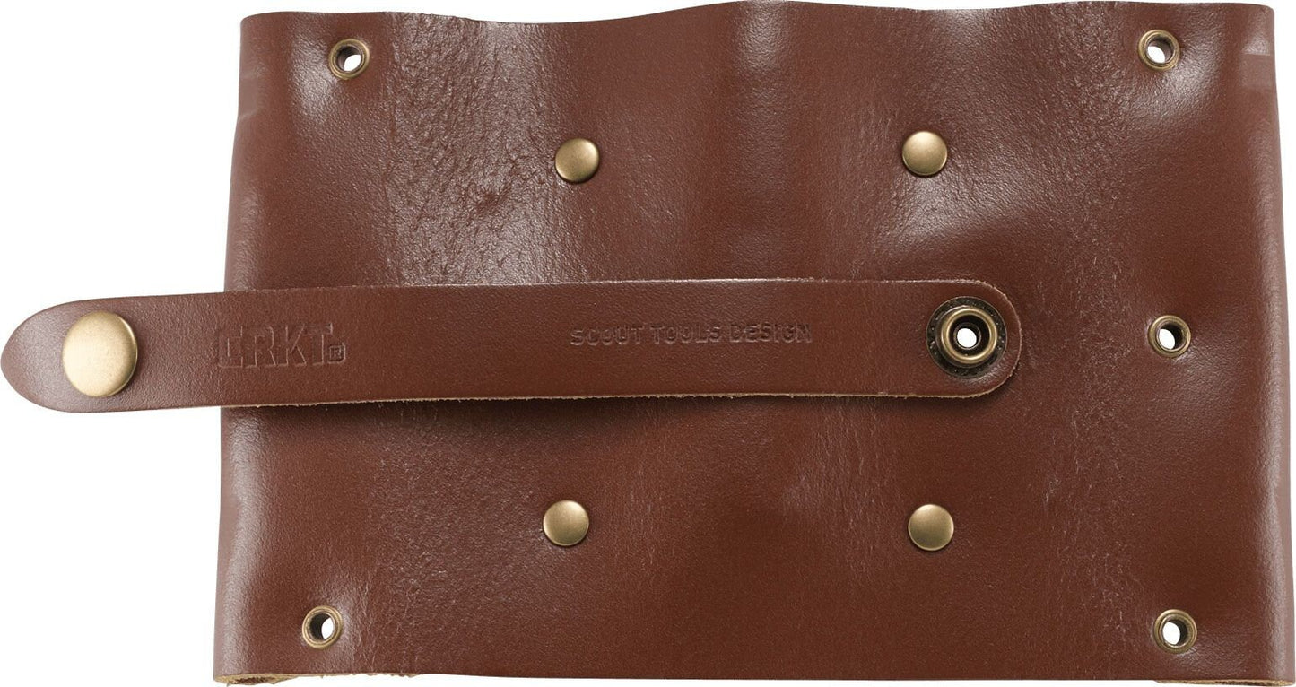 Columbia River CRKT 9911 Joe Wu Hex Bit Driver Tool Roll, Brass Body, Leather Roll
