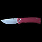 Chaves Knives Pro-Tech Redencion 229 -Battle Worn Red Aluminum Handles and Stonewashed Tanto Blade - Prototype