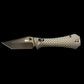 AUXMFG COFFIN CROSSBAR 2.7" EDC FOLDING KNIFE BLACK ANODIZED ALUMINUM  SCALES - BLACK PVD BLADE