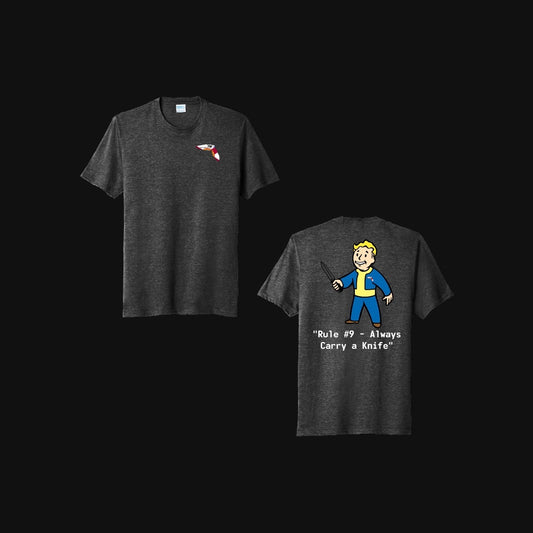 NFL EDC Knives Knife Boy T-Shirt - Rule #9 - Always Carry a knife