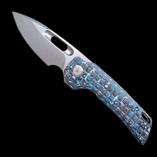 EMP EDC NYMBLE 3" Frame Lock Blue Carbon Fiber / Stonewashed