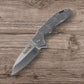 MECHFORCE RICK LALA COLLAB SENTRY FOLDING KNIFE SCROLL PATTERN TITANIUM HANDLE M390
