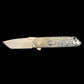 MECHFORCE PETER CAREY COLLAB, ROADSTER BOLSTER LOCK FLIPPER KNIFE, M390 - Blue Forest Carbon Fiber
