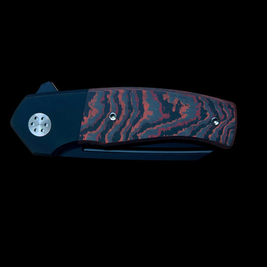 BEANS BLADES Mini Warrior M390 Black PVD Tanto Blade with RK08D Mars Handle (BBBWFCARBONMARS)