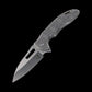 MECHFORCE RICK LALA COLLAB SENTRY FOLDING KNIFE SCROLL PATTERN TITANIUM HANDLE M390 GREEN ANODIZED POCKET CLIP