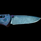 Benchmade 585BK-251 Gold Class Mini Barrage AXIS-Assisted Folding Knife 2.91" S90V Black DLC Battlewash Drop Point Plain Blade, Purple Haze FatCarbon Handles