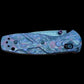 Benchmade 585BK-251 Gold Class Mini Barrage AXIS-Assisted Folding Knife 2.91" S90V Black DLC Battlewash Drop Point Plain Blade, Purple Haze FatCarbon Handles