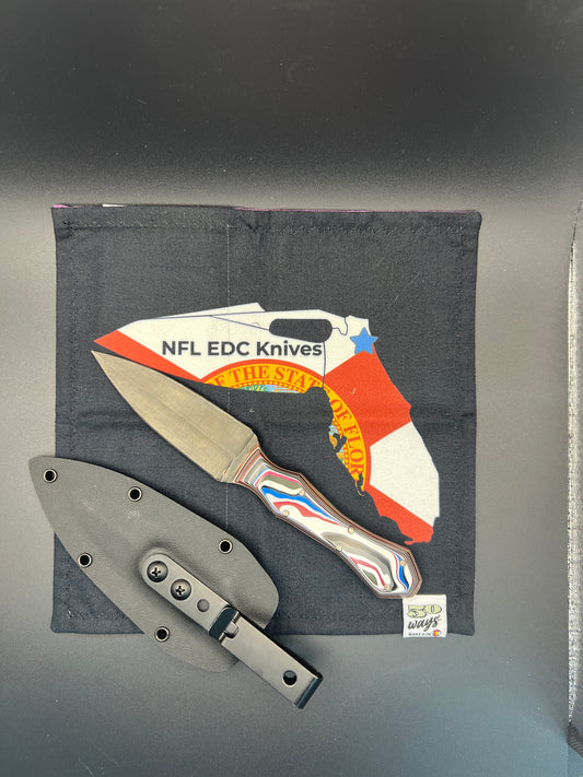 Full Heart Forge Dagger Kenworth Fordite Handle