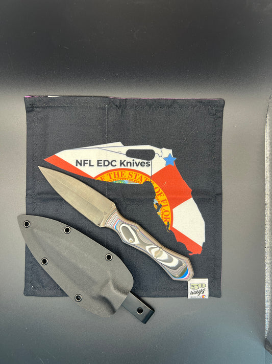 Full Heart Forge Dagger Kenworth Fordite Handle