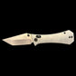 AUXMFG COFFIN CROSSBAR 2.7" EDC FOLDING KNIFE GREY G10 with TEAL BACKSPACER