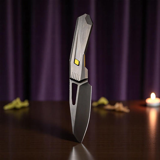 REMETTE RT-Agile Peregrine Falcon Liner Lock Knife Black/Gold Ti (3.2" DLC)