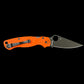 Spyderco Para Military 2 - 3.45" CPM-REX 121 Black ZrOC Blade Finish - HEX Pattern Orange G-10 Scales - CUTLERY SHOPPE EXCLUSIVE - C81GPORRX121BK2