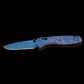 Benchmade 585BK-251 Gold Class Mini Barrage AXIS-Assisted Folding Knife 2.91" S90V Black DLC Battlewash Drop Point Plain Blade, Purple Haze FatCarbon Handles