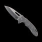 MECHFORCE RICK LALA COLLAB SENTRY FOLDING KNIFE SCROLL PATTERN TITANIUM HANDLE M390 GREEN ANODIZED POCKET CLIP