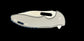 MECHFORCE RICK LALA COLLAB SENTRY FOLDING KNIFE DIAMOND PLATE TITANIUM HANDLE M390 with Electric Blue Anodized Pocket Clip and Back Spacer