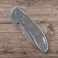 MECHFORCE RICK LALA COLLAB SENTRY FOLDING KNIFE SCROLL PATTERN TITANIUM HANDLE M390