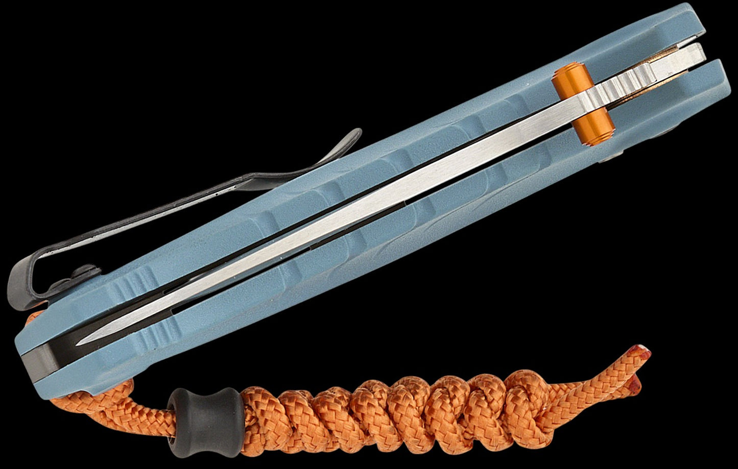 Benchmade Water Mini Adira Folding Knife 3.21" CPM-MagnaCut Stonewashed Drop Point Blade, Depth Blue Grivory Handles, Reversible Deep Carry Clip, AXIS/Crossbar Lock - 18065