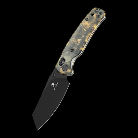 BESTECHMAN CICADA'S WING BMK06S: 3.15" 10Cr15MoV Blade, Resin Scales, B-Lock, Folding Knife