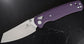 Bestechman Cicada's Wing B-Lock Folding Knife 3.15" Satin Reverse Tanto Blade, Purple G10 Handles, AXIS/Crossbar Lock - BMK06M