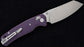 Bestechman Cicada's Wing B-Lock Folding Knife 3.15" Satin Reverse Tanto Blade, Purple G10 Handles, AXIS/Crossbar Lock - BMK06M